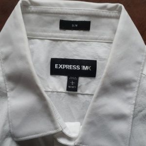 Express 1mx white dress shirt